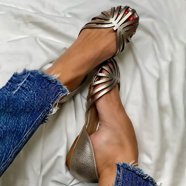 BELMONTE MILANO | BALLERINE INTAGLIATE OPEN TOE